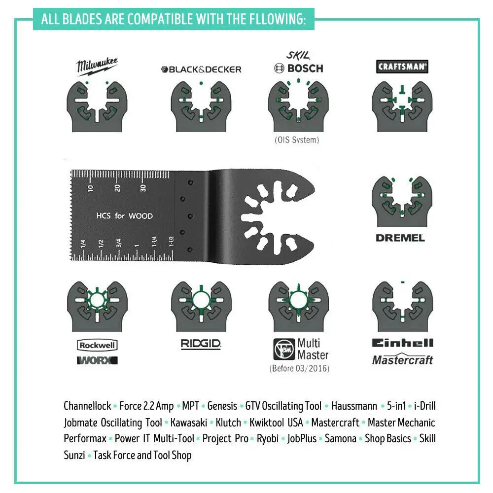 10/20pcs Multi-Function Saw Blade Oscillating Saw Blade Multitool Blades Set Universal Cutter Blade Renovator Power Tools Access