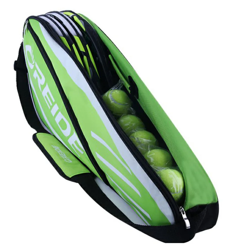 Waterproof Badminton Bag Racket Tennis Backpack Large Capacity For 3-6 Rackets Single Shoulder Lightweight Sports Accessories