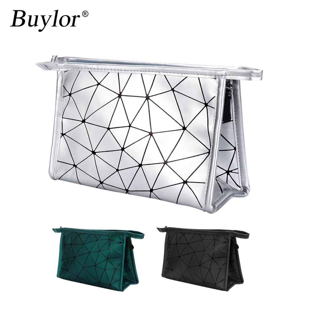 Buylor Multifunctional Cosmetic Bag Laser Holographic Makeup Necessaries Organizer Zipper Makeup Case Pouch Toiletry Kit Bags