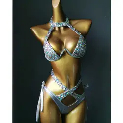 2021 venus vacation new diamond bikini set sexy women swimwear rhinestone bathing suit bling stones swimsuit crystal bikini