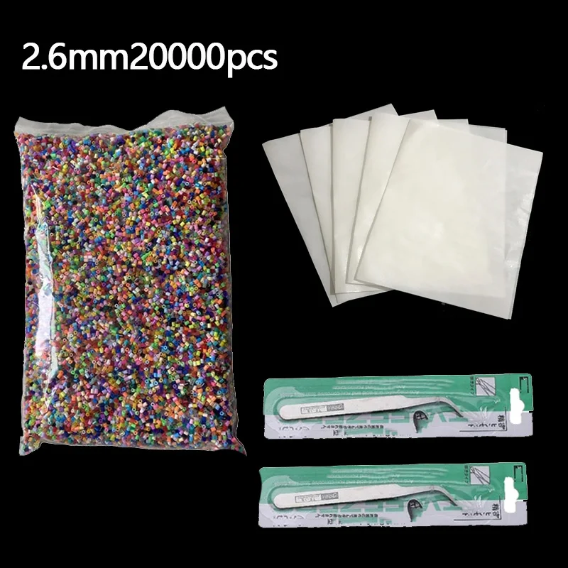 2.6mm Mini Hama boncuk şablon oyuncak DIY perler aracı boncuk eğitici Tangram yap-boz demir boncuk aracı ücretsiz kargo