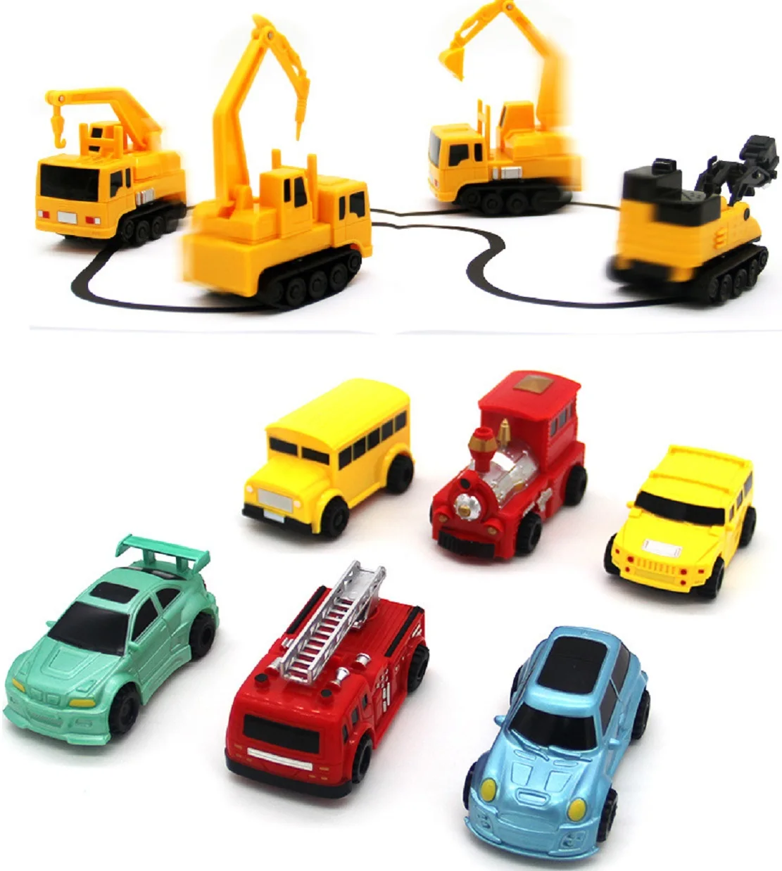 Line Following Robot Induction Educational Inductive Toys Car Truck Machine Follower Diy Diecast Vehicle Magic Pen Penguin Pig