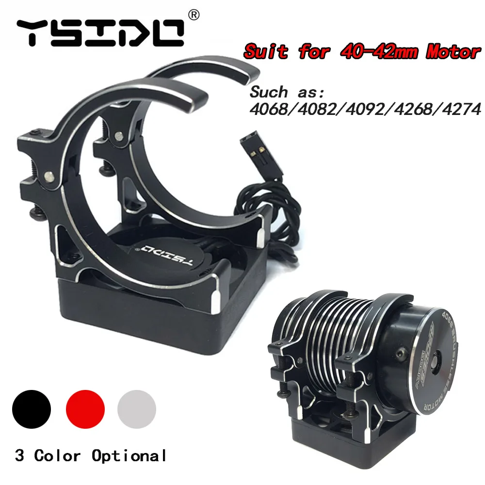 

YSIDO Motor Fast Cooling Fan 40x40mm 4010 Fan w/ holder for 1/10 1/8 RC Car 4068 4082 4092 4074 4274 4268 1515 Brushless Motor
