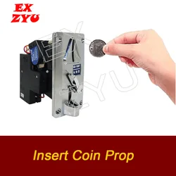 EXZYU Insert Coin Prop real life coin selector drop coins into slot machine to escape chamber game room