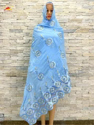 Pañuelo de moda musulmana para mujer, pañuelo turco, Dubai, árabe, indio, africano, diseño bordado, bufandas grandes de algodón para chales, 2022