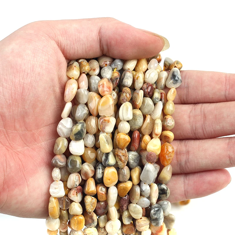 5*8mm Oval Shape Stone Beads Natural Crazy Agates Loose Beads For Jewelry Making DIY Bracelet Necklace