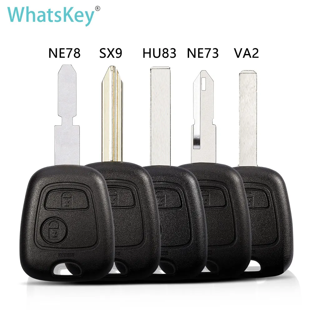 

Автомобиль WhatsKey Корпус ключа для Peugeot, 206, 107, 207, 306, 307, 407, для Citroen C1, C2, C3, C4, Saxo, Xsara, Picasso, Berlingo, 2 кнопки