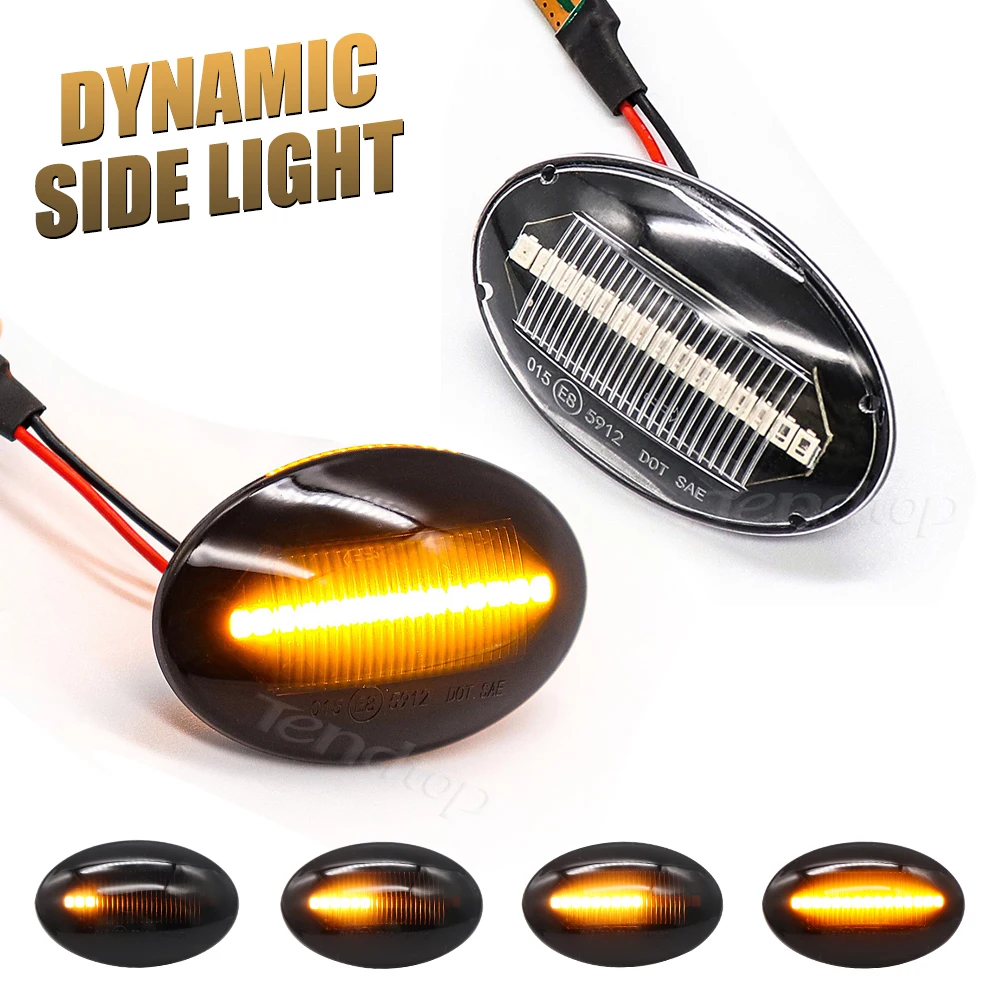 Scroll Dynamic Turn Signal Side Marker Lamp Car Sequential Indicator For Ford Fiesta III IV MK3 MK4 KA Mondeo I Transit Tourneo