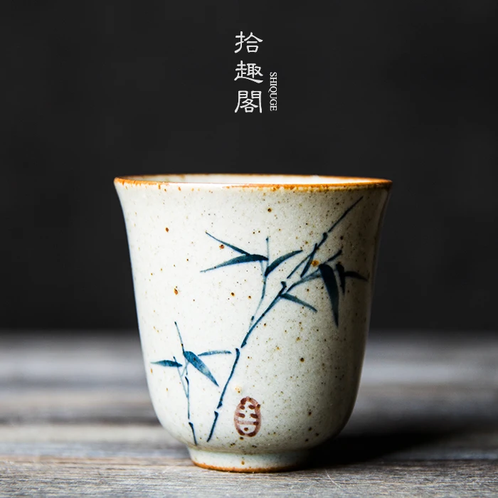 Chinese ink painting hand-painted ceramic tea cups, hand-made tea cups, Jingdezhen Ceramic kungfu tea sets