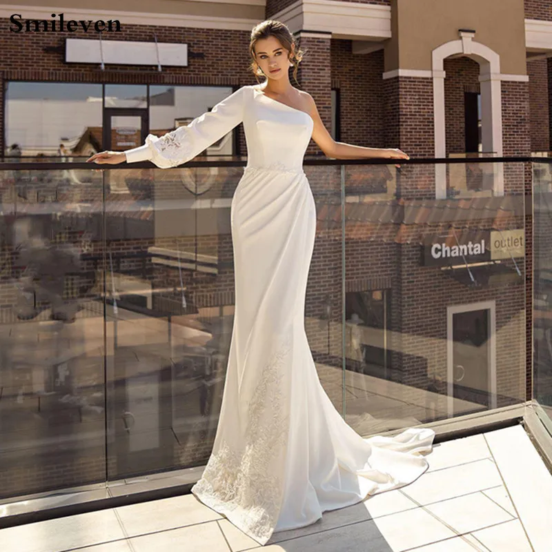 Smileven-Robes de mariée sirène en satin doux, un patient bohème initié, quoi que ce soit, 2020