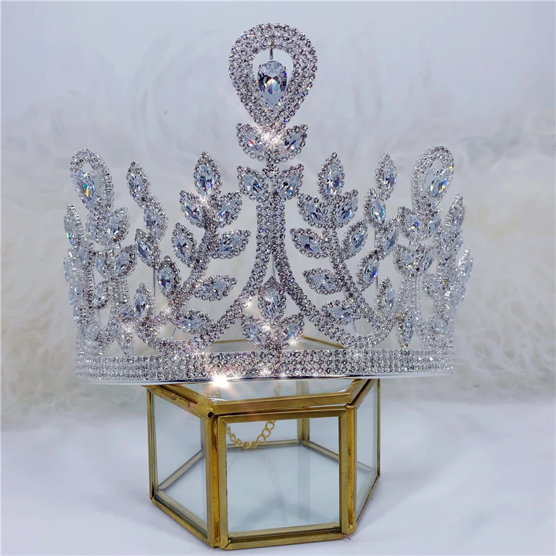 

Crown for Women Wedding Hair Accessories Engagement Jewelry Princess Rhinestone Pageant Diadem High Quality Headdres Gifts