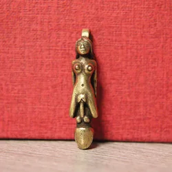 Miniaturas de pene de latón desnudo Retro para mujer, figuritas divertidas para hombre, adorno de escritorio, colección de Artesanías, llavero, colgantes, joyería