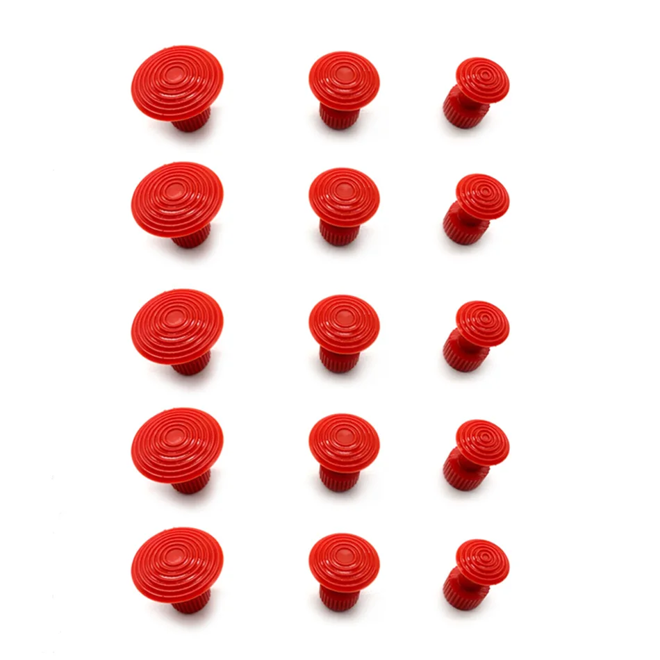 PDR King Tools 3pcs Red GlueTabs With Convex Surface For Hail Pit Dent Repair Tools Dent Puller Kit