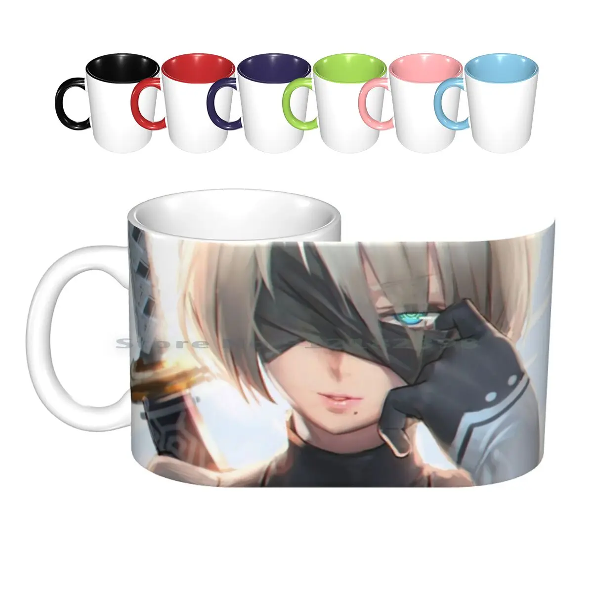 Nier : Automata 2b Ceramic Mugs Coffee Cups Milk Tea Mug Deny Deny Automata 2b Ps4 Game Sexy Creative Trending Vintage Gift