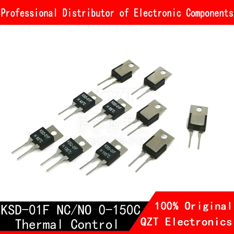 10PCS KSD-01F/JUC-31F 0C-150C dergree thermostat temperature switch thermal fuse resettable 0C/15C/30C/45C/50C/70C/85C/90C/100C