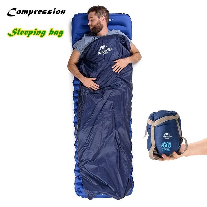 

Mixed cotton Sleeping Bag Outdoors Seal Lazy Inflatable Air Cover Ultra small size portable Mini Camping Compression Equipment