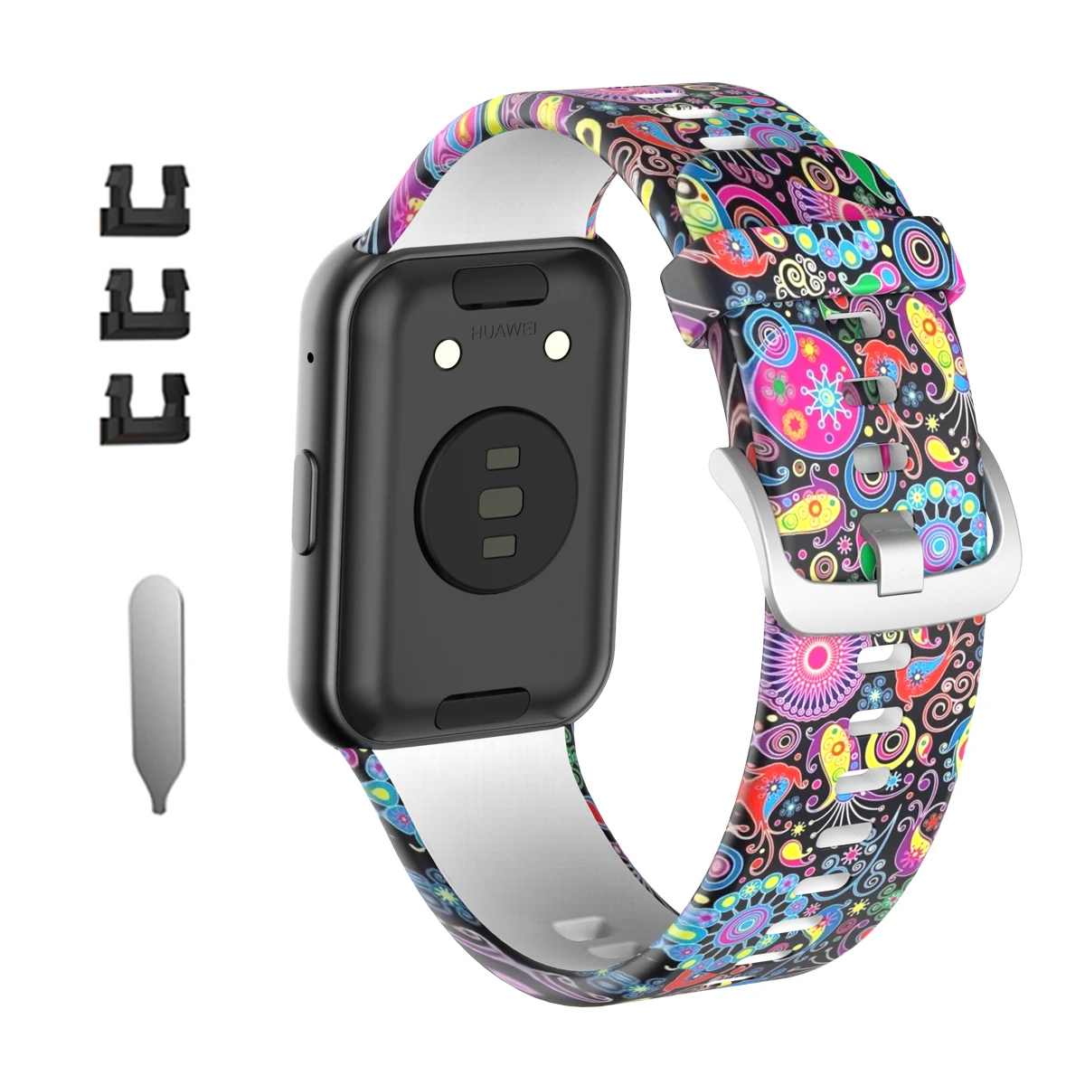 Silicone Printing Strap for Huawei Watch Fit Smart Wristband Bracelet Accessories High Quality Replacement Sport Band