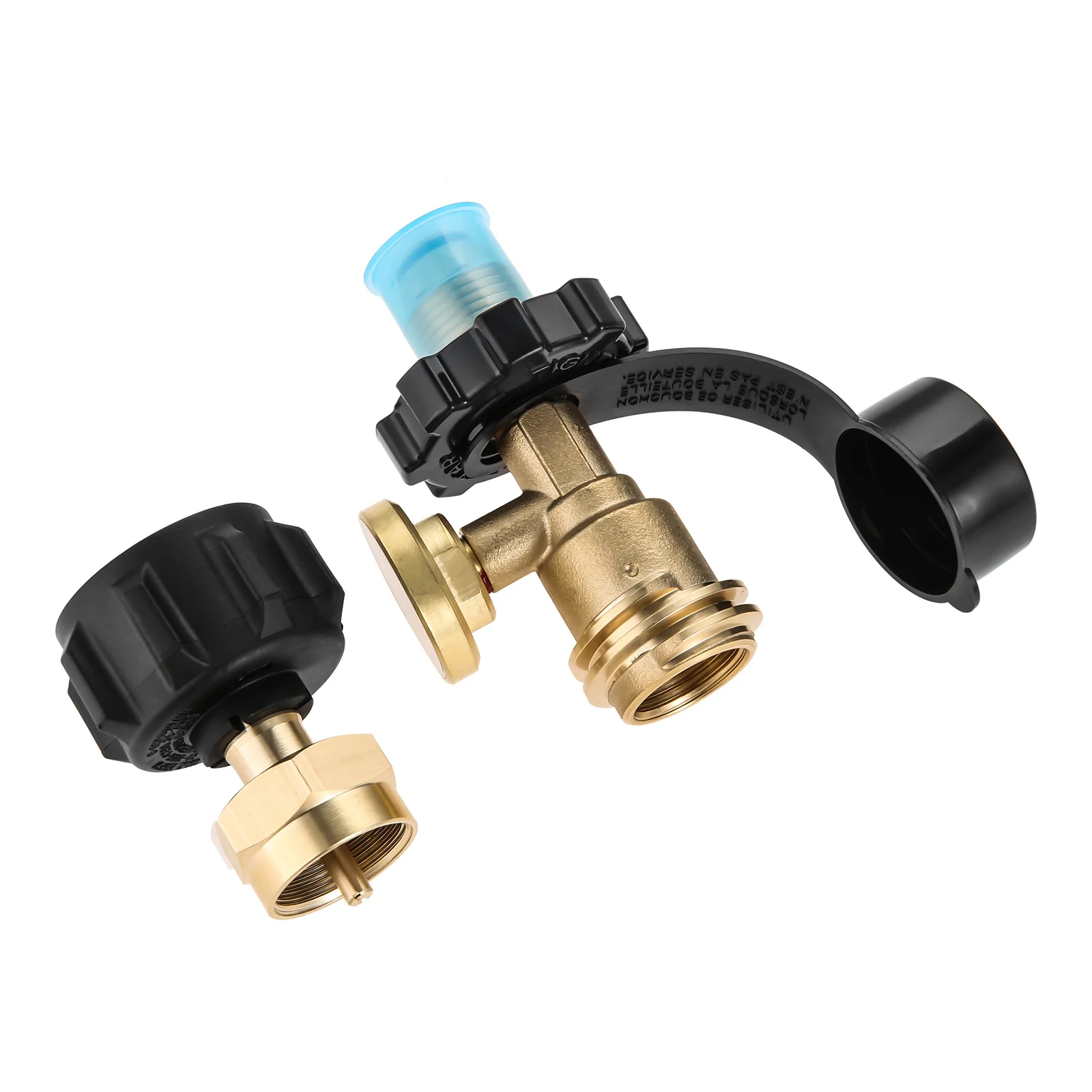 2 Pcs/set POL Propane Hose Adapter with QCC1 Regulator Valve Propane Refill Adapter for 1lb Propane Tanks