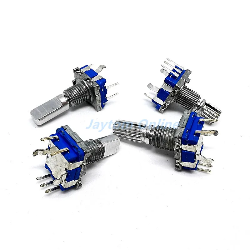 5pcs Plum/Half handle 20mm 15mm Rotary Encoder Coding Switch EC11 Digital Potentiometer With Push Button Switch 5Pin 20 Position