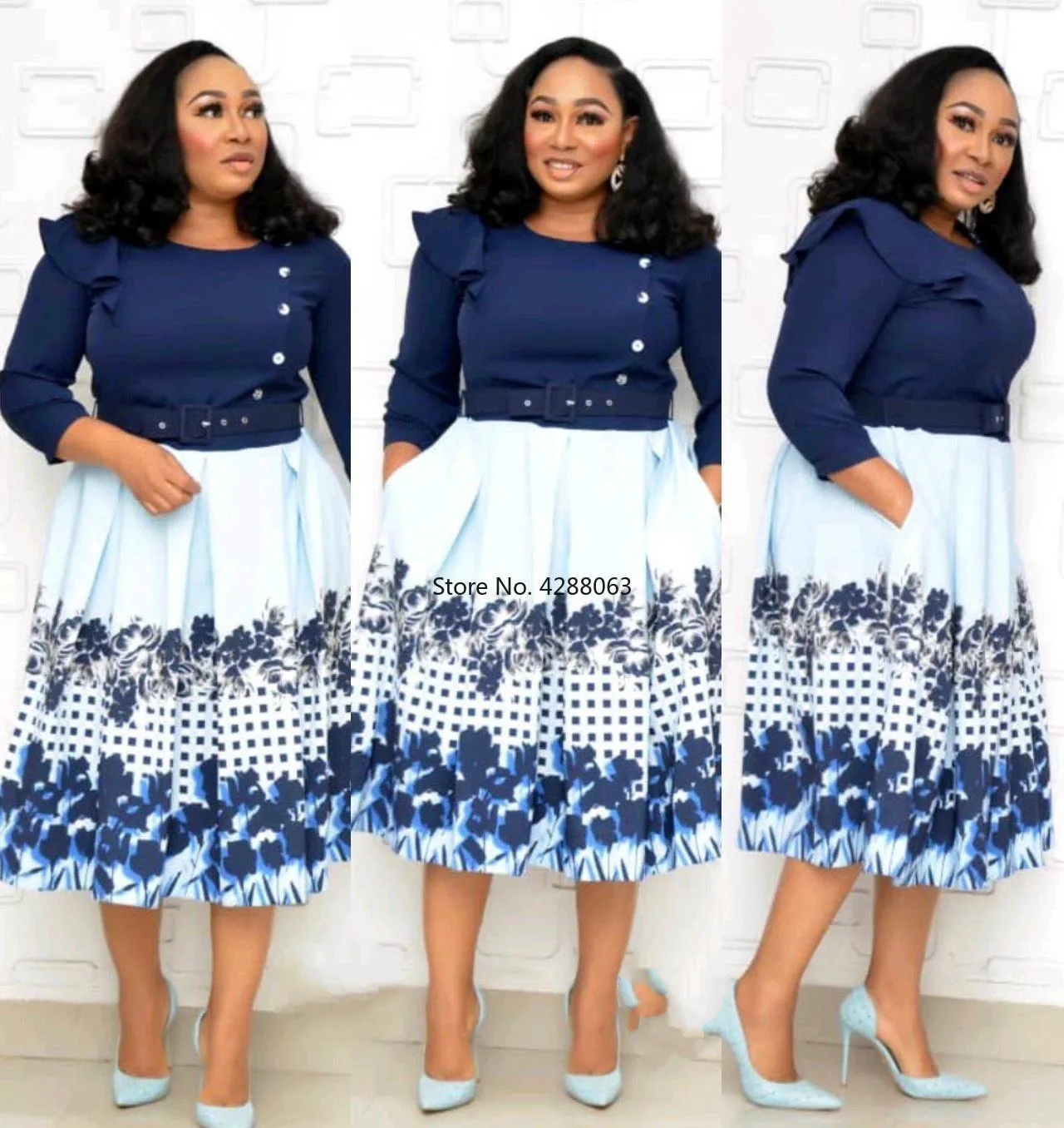 

2020 fashion style african women printing plus size dress african dresses for women african clothing 2XL-6XL