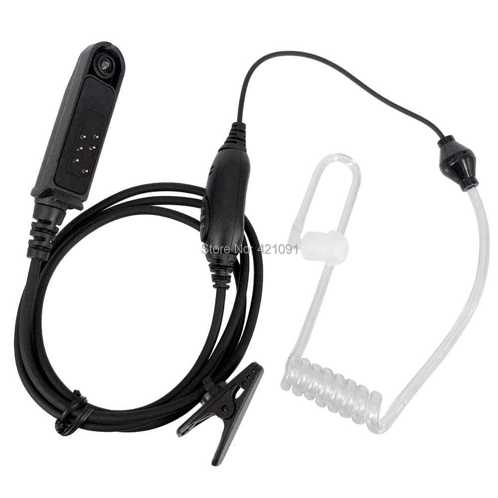 UV-9R Earpiece tabung akustik udara, Headset mikrofon untuk BaoFeng A-58 UV-9R Plus GT-3WP BF-9700 Walkie Talkie Radio dua arah