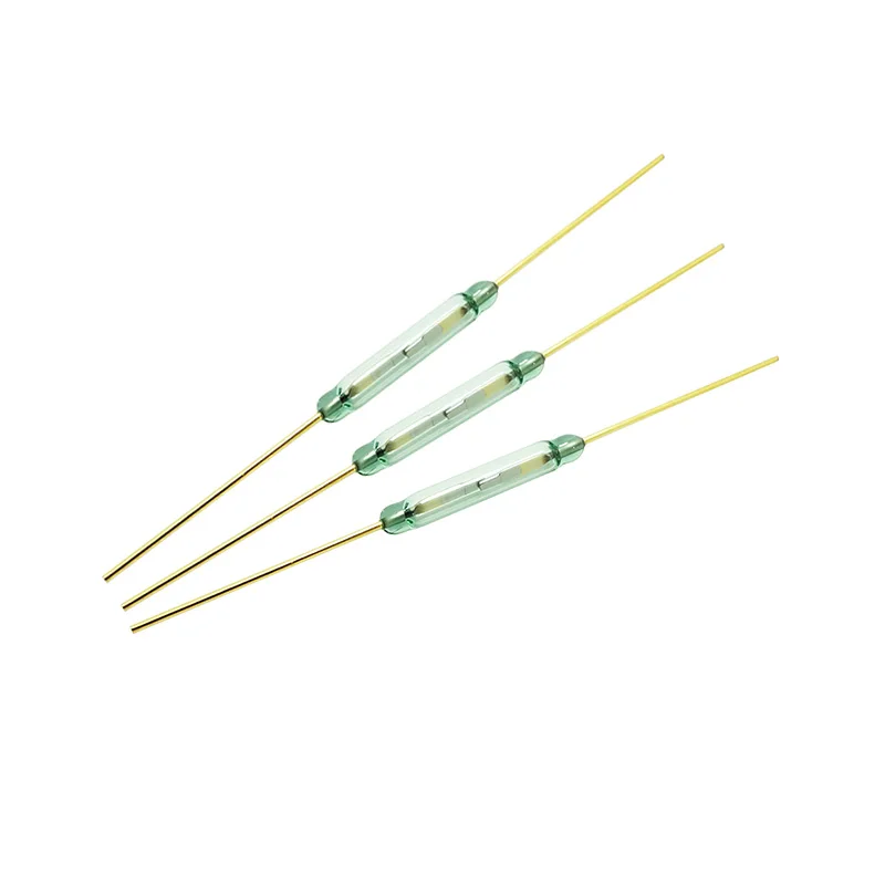 10Pcs/Lot MKA-14103 Tone Leads Glass N/O SPST Reed Switch 10-15AT 2*14MM Normally Open Magnetic Switch MKA14103 New Good Quality