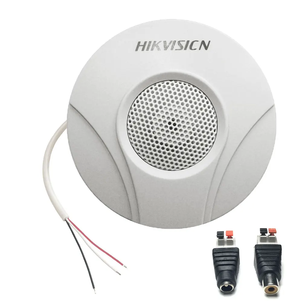 

Original Hikvisiom DS-2FP2020-A HIFI Microphone Mic Audio Pickup for CCTV Camera hikvision DVR Mic Audio RCA Plug + DC Plug