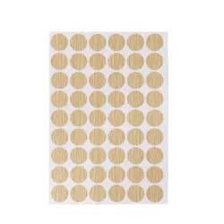 Uxcell 54 in 1 Self-adhesive Screw Hole Stickers,1-Table Self-adhesive Screw Covers Caps Dustproof Sticker 21mm Deep Oak
