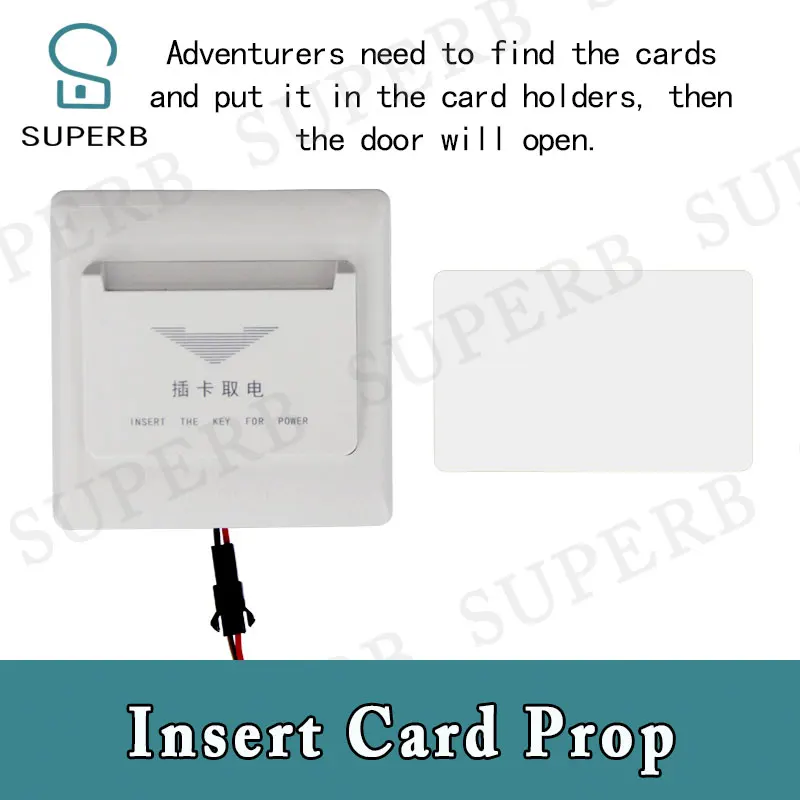 Escape Game Insteekkaart Prop Insert Card Te Ontgrendelen Insert Slot Ic Card Prop Escape Room Game Adverture Spel Puzzel echte Leven