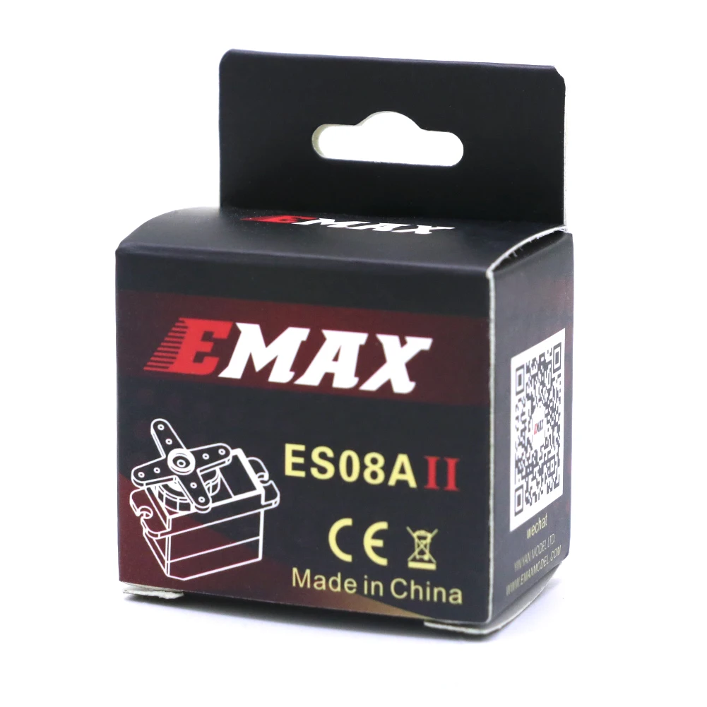 EMAX ES08A II 9g Micro Servo Plastic Gear Analog Mini Servo1.8kg/Sec for RC Models Fixed Wing 3D Airplane Replacement DIY Parts