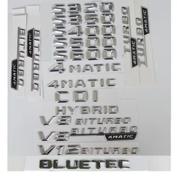 Lettres Chromées Argentées 3D, Emblème pour Mercedes Benz W221 W222 S320 S350 S400 S450 S500 S550 S560 Sfemelle S650 S680 CDI Bluetec 4MTransit