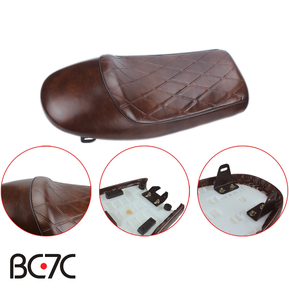 

Motorcycle Brown Seat Vintage Hump Saddle Flat pan Seats For YAMAHA SR125 SR250 SR400 SR500 XJ550 XJ650 XS650