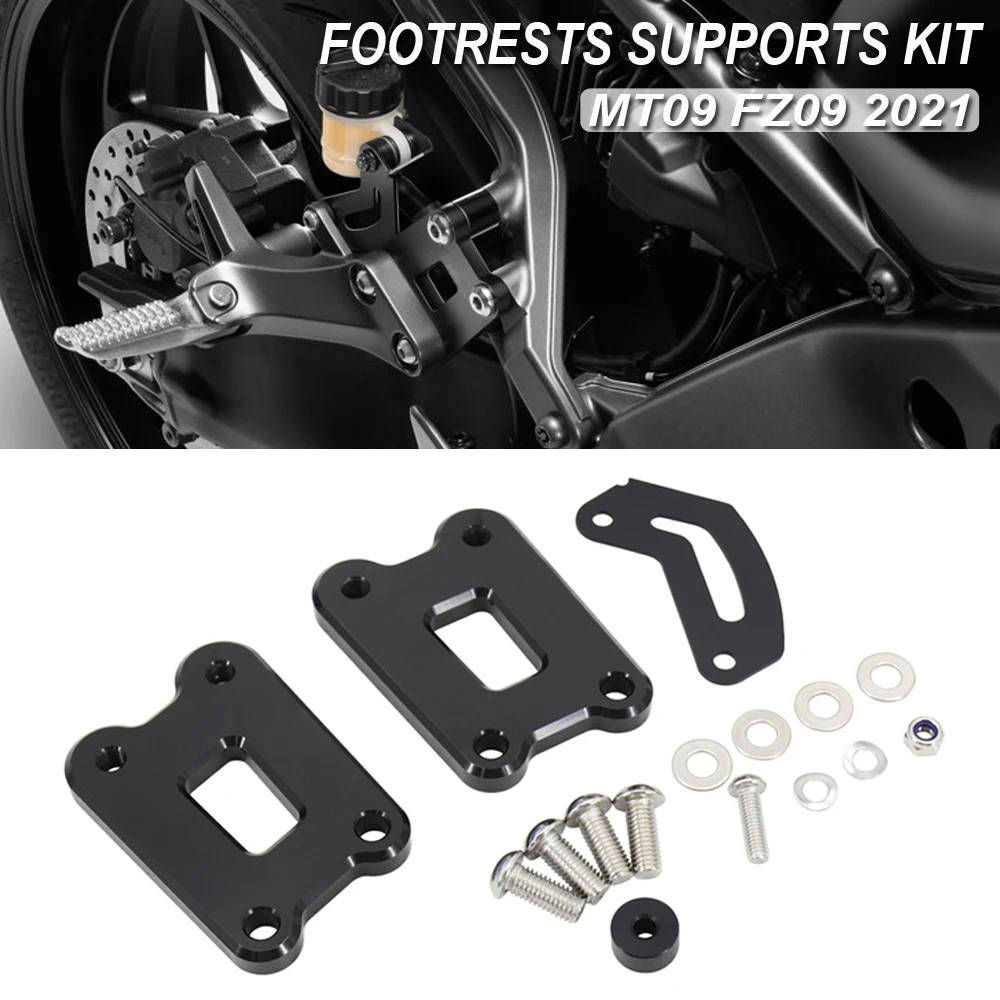 

For YAMAHA MT09 FZ09 MT-09 MT 09 2021 Motorcycle Accessories Rear Pedal Lowering Kit EVO Passenger Footrests Supports Kit