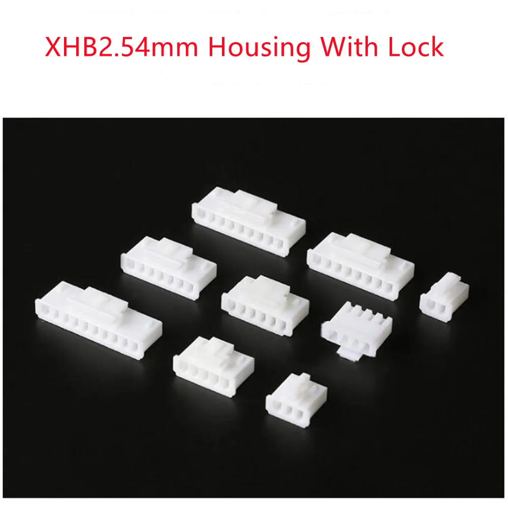 XHB2.54mm Connector Male Plug Plastic Shell Housing With Lock 2/3/4/5/6/7/8/9/10P