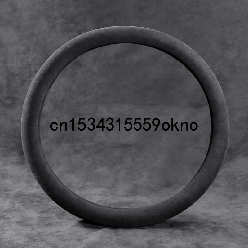 For Toyota Fortuner 2010-2021 Black Alcantara Suede Car Steering Wheel Cover Car Accessories