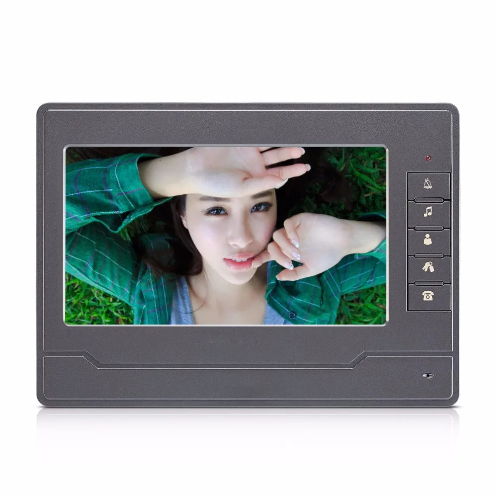 7" Monitor Video Doorbell Door Phone Kit IR Night Vision Aluminum Alloy Door Camera Video Intercom interphone system for villa