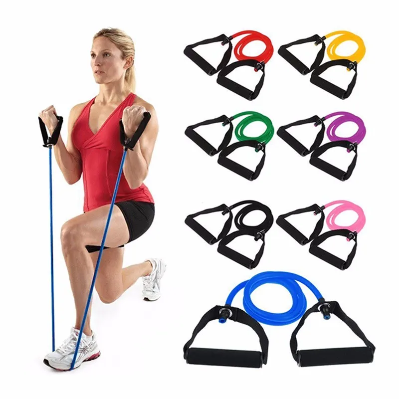 120 centimetri Elastico Elastici a resistenza di Yoga Tirare La Corda di Fitness Pilates Allenamento di Sport di Gomma Trazione Fune Expander Banda Elastica