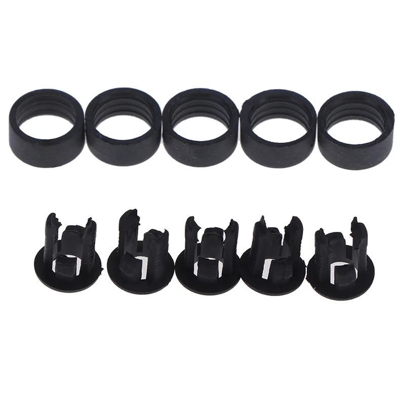 Juego de cajas de montaje de biseles de taza, soporte de Clip LED de plástico negro, 3mm/5mm, 20 unidades