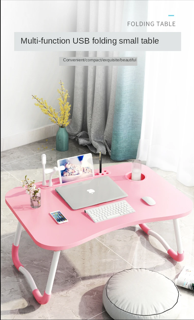 Klappbarer Laptop-Schreibtisch für Zuhause, für Bett und Sofa, Laptop-Betttablett, Tisch, Schreibtisch, tragbarer Schoßschreibtisch zum Arbeitszimmer und Lesen, Bett-Tablett-Tisch – Detail 4