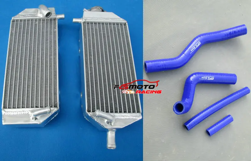 

All Aluminum Radiator + Silicone Hose Racing For 2007 2006 2005 2004 2003 2002 Suzuki RM125 2001-2008 01 08