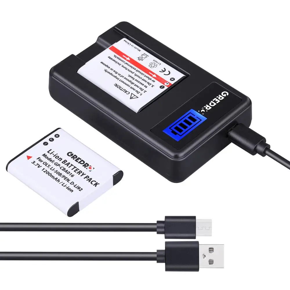 

Li-50B D-Li92 Li50B Li 50B Battery + LCD USB Charger for OLYMPUS SP 810 800UZ u6010 u6020 u9010 SZ14 SZ16 D755 u1010 SZ30 SZ20