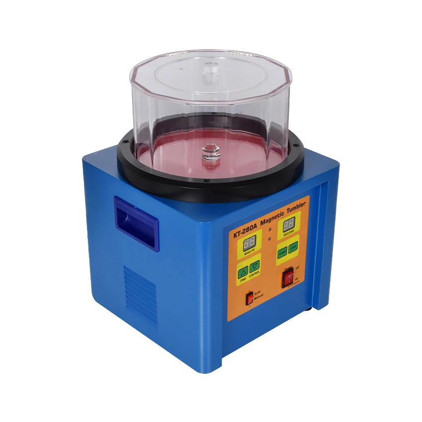 KT-280 Magnetic Tumbler Jewelry Polisher 1100g Ferromagnetic Powerful Magnetic precision parts Polishing Machine 110V/220V