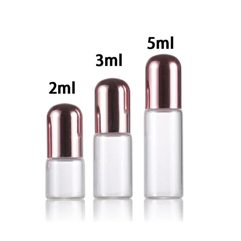 

2ml 3ml 5ml Clear Roller Bottles Essential Oil Roll On Bottles Empty Glass Roller Bottles for Essential Oil Aromatherapy
