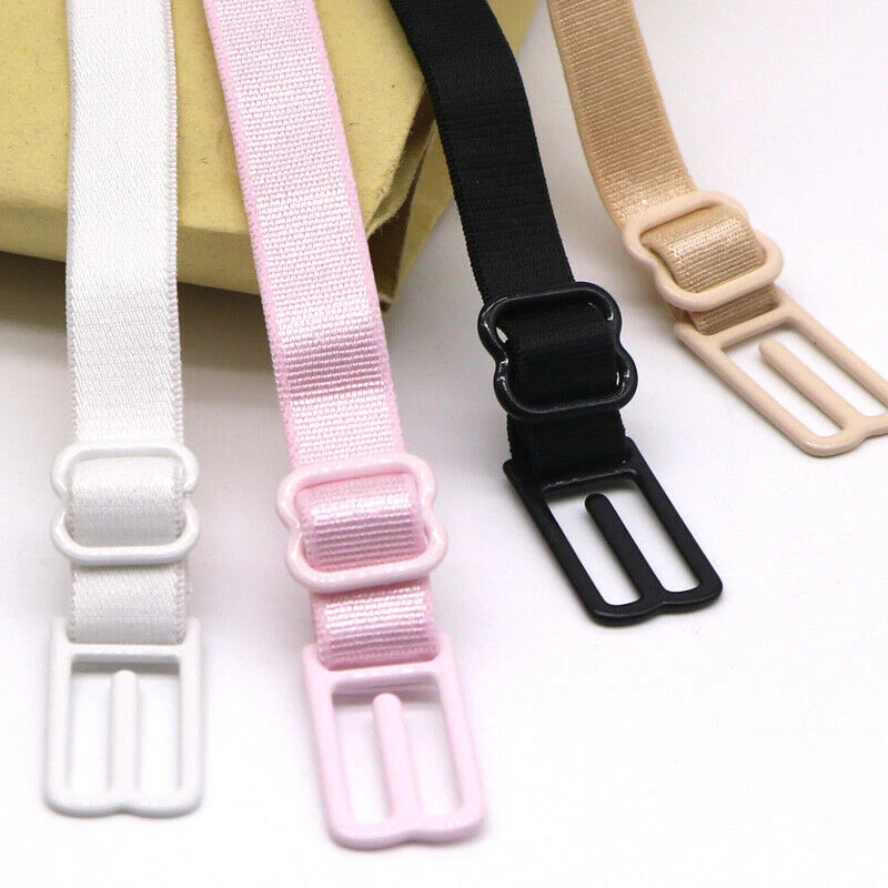 

1pc Women Anti Slip Bra Strap Adjustable Double-shoulder Holder Buckle Belt With Back Hasp All Match Invisible Elastic Straps