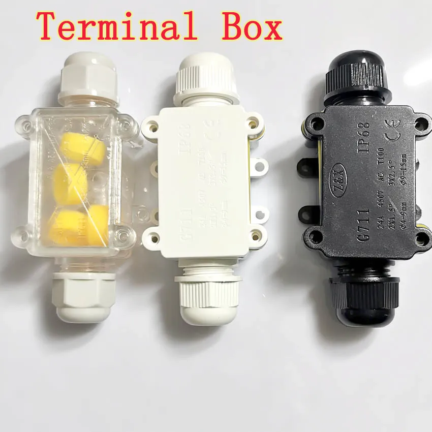 1PCS IP68 Waterproof Junction Box Electrical 2 Way Enclosure Block Cable Connecting Line Protection for Wiring Accessories
