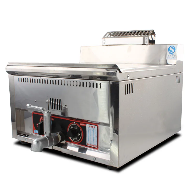 17 Liters Temperature Control Fried Chicken French Fries Machine Gas Fritter Machine GF-17L Single-Cylinder Deep Fryer