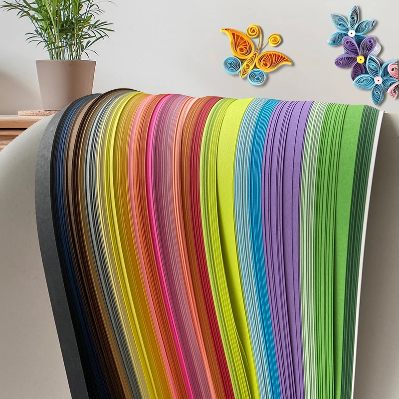 NUBECOM Colorful Quilling Paper, 260 Stripes, 26 Colors, 39cm, DIY Hand Craft Tool, Origami Paper, 3mm, 5mm, 7mm, 10mm Width