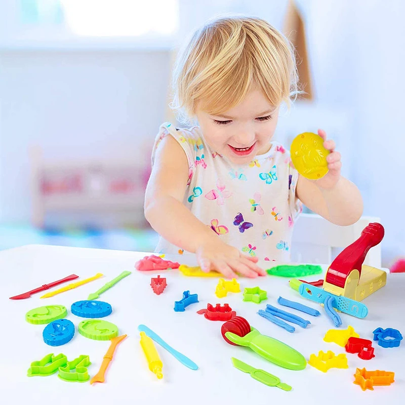 Spielen Teig Werkzeuge Kit DIY Plastilin Form Modell ier masse Zubehör Kunststoff Set Cutter Formen Spielzeug für Kinder Kinder Geschenk