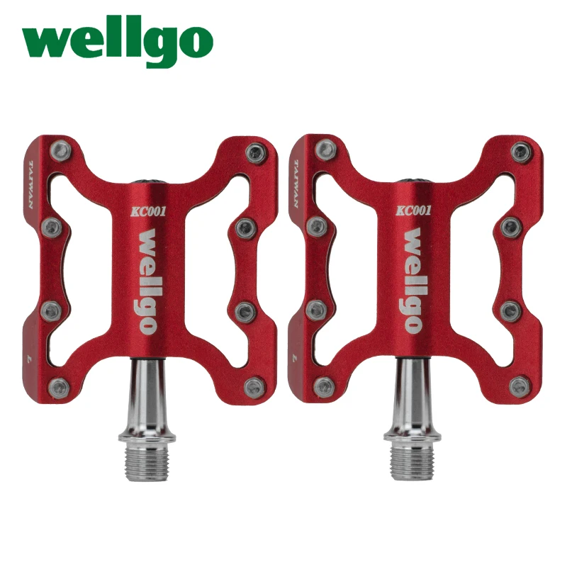 

Wellgo KC001 Aluminum Alloy Ultralight MTB BMX Road Bike Pedal Cycling Cr-Mo Spindle Sealed Bearings Bicycle Parts