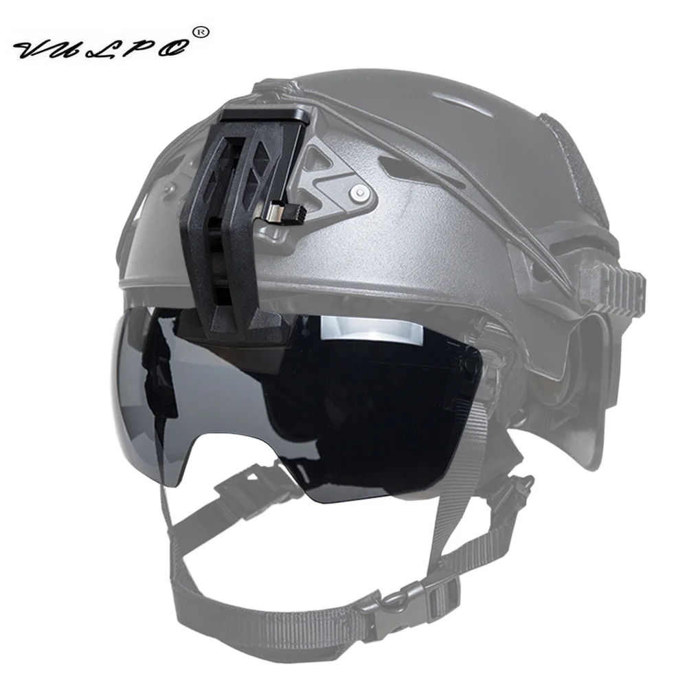 VULPO New Tactical Helmet Goggles Windproof Anti Fog Airsoft Paintball CS Wargame Goggles Helmet Accessories